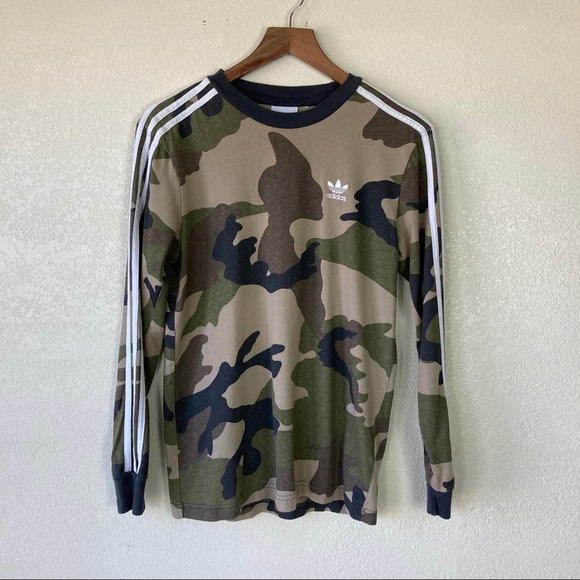 Adidas Originals Men's Camo Long Sleeve Tee - Picture 2 of 9